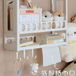 Étagère Murale 3 Niveaux – Adhésive, Porte-Mouchoirs & Crochets Intégrés - 30x33x10.5 cm – Image 3