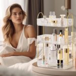 Étagère de Rangement Cosmétique – 2 ou 3 Niveaux – Structure Dorée & Plateaux Transparente – Image 4