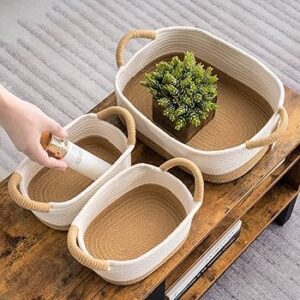 Lot de 3 Paniers de Rangement en Corde Tressée – Design Naturel et Élégant