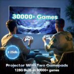 Vidéoprojecteur Blanc Full HD 1080p + Double Manette Sans Fil – Projector + Game 4K WiFi & Bluetooth – Image 2