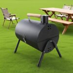 Barbecue Smoker Portable en Métal – Mini Grill Charbon de Bois avec Couvercle & Poignée Bois – Image 5
