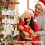 Étagère de Rangement Cosmétique – 2 ou 3 Niveaux – Structure Dorée & Plateaux Transparente – Image 3