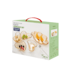 Ensemble de Plats de Service en Verre Ambré – Formes Ondulées & Cœur, Élégant & Polyvalent – Image 2