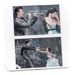 Cadre photo double – Design moderne blanc 21×21 cm