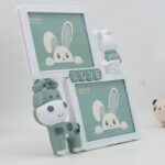 Cadre photo LOVE avec figurine mignonne – Décoration enfantine ou romantique – Image 2