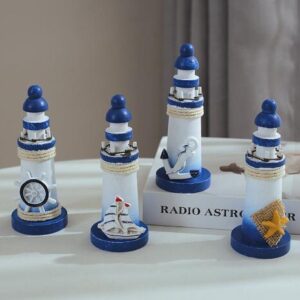Phare Décoratif Style Marin – Ambiance Côtière, Détails Artisanaux - 13 cm