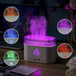 Diffuseur d'Arômes Flamme – Effet LED Multicolore, Humidificateur Ultrasonique Silencieux – Image 6