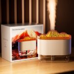 Humidificateur Volcan Flamme – Lumière Ambiante 3D, Diffusion Ultrasonique