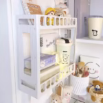 Étagère Murale 3 Niveaux – Adhésive, Porte-Mouchoirs & Crochets Intégrés - 30x33x10.5 cm