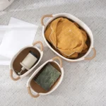 Lot de 3 Paniers de Rangement en Corde Tressée – Design Naturel et Élégant – Image 2