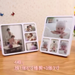 Cadre photo multiple – Design blanc élégant pour 4 photos (format mixte)