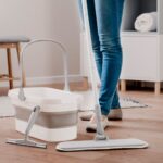 Rovus Set de Nettoyage 3 en 1 – Seau pliable, raclette et serpillière multifonction