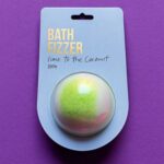 Boule de bain effervescente parfum citron vert & noix de coco – 100g – Relaxante & hydratante – Image 2