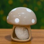 Porte-éponge en porcelaine champignon – Design mignon et pratique pour cuisine – Image 2