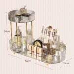 Organiseur de Maquillage à 2 Niveaux – Élégance Cristalline & Rangement Compact – Image 2