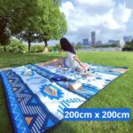 Couverture de Pique-Nique XXL 200 x 200 cm – Imperméable, Pliable et Design Bohème