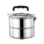 Boîte à Déjeuner Empilable 2 Niveaux – Acier Inoxydable, Portable & Isotherme - 13.4 cm – Image 5