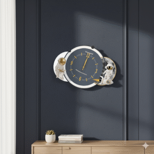 Horloge Murale Astronaute Design – Thème Spatial, Décoration Moderne & Silencieuse