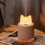 Humidificateur Lampe Veilleuse Chat – Design Kawaii, Lumière LED Apaisante – Image 3