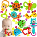 Set de Hochets pour Bébé – Jouets d’Éveil Colorés (3 Mois et +) – Image 3