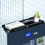 Support Organisateur Écran TV/Moniteur – Tablette Supérieure Ajustable, Rangement Astucieux - Noir