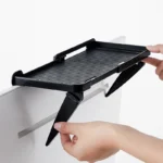 Support Organisateur Écran TV/Moniteur – Tablette Supérieure Ajustable, Rangement Astucieux - Noir – Image 2