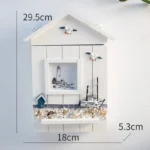 Porte-Clés Mural Cottage Marin – Boîte à Clés Décorative, Style Plage Chic - 29.5x18x5.3cm – Image 5