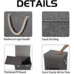 Panier à Linge Pliable 85L – Style "Laundry Service" – Image 5