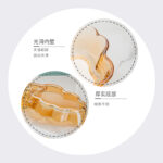 Ensemble de Plats de Service en Verre Ambré – Formes Ondulées & Cœur, Élégant & Polyvalent – Image 4