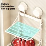 Étagère de Rangement Murale 3 Niveaux – Fixation Ventouse Ultra-Forte, Acier Carbone - 43x18x16.2 cm – Image 3