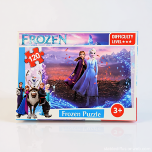 Puzzle Frozen La Reine des Neiges – 120 Pièces, Illustration Anna & Elsa – Dès 3 Ans