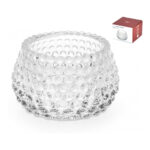 Porte-bougie Chauffe-plat – Verre Texturé Bulles, Design Élégant - Ø 8.5 cm, H 5.5 cm – Image 3