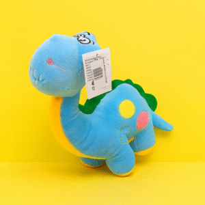 Peluche dinosaure bleu pour bébé – douce, colorée et sécurisée
