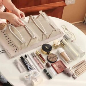 Trousse de Toilette Voyage 4-en-1 Détachable - Organisateur Maquillage Enroulable Premium