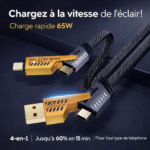 câble de charge 4 en 1 ultra résistant | usb & type c |