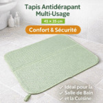 tapis antidérapant multi usage 45×35 cm – confort & sécurité pour salle de bain et cuisine au maroc