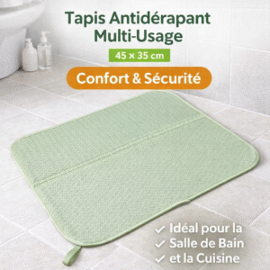 tapis antidérapant multi usage 45×35 cm – confort & sécurité pour salle de bain et cuisine au maroc