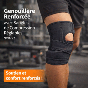 genouillère renforcée avec sangles de compression réglables | no8722