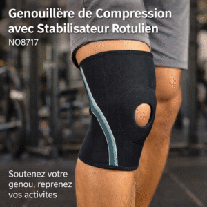 genouillère de compression avec stabilisateur rotulien | no8717