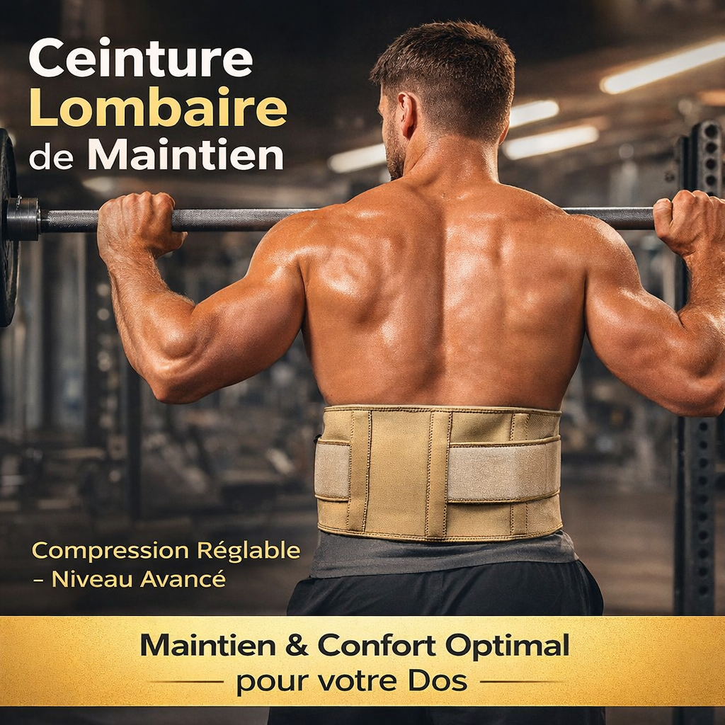 ceinture lombaire de maintien – compression réglable – niveau avancé – no8707