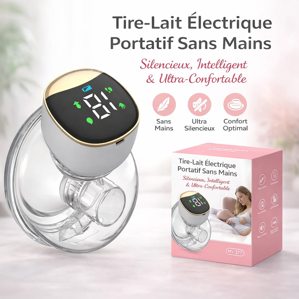 tire lait Électrique portatif sans mains – silencieux, intelligent & ultra confortable