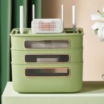 Boîte Cache-Routeur & Organisateur de Câbles – Design Épuré (Vert) – Image 3