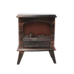 Cheminée Électrique Décorative – Effet Flamme 3D Réaliste, Design Vintage Bronze – Image 3