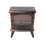 Cheminée Électrique Décorative – Effet Flamme 3D Réaliste, Design Vintage Bronze – Image 2