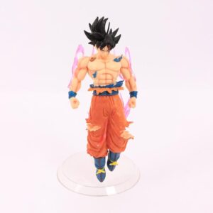 Figurine Goku Ultra Instinct Maîtrisé – Dommages de Combat, Aura Énergétique Rose - 23 cm