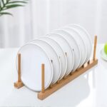 Support à Assiettes en Bambou – Égouttoir & Range-vaisselle Naturel, 8 Fentes – Durable, Stable et Facile à Monter – Image 6