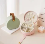 Boîte à bijoux portable en cuir – élégance & praticité