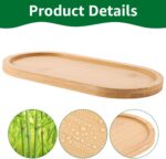 1 Plateau Ovale en Bambou Naturel (19cm x 10 cm) – Organisateur Design pour Cuisine, Salle de Bain et Déco – Image 2