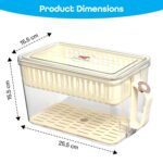 Boîte de Conservation Multifonction avec Panier de Drainage – Grande Capacité 25.5 cm | Rangement Fruits & Légumes – Antifuite, BPA Free – Image 2