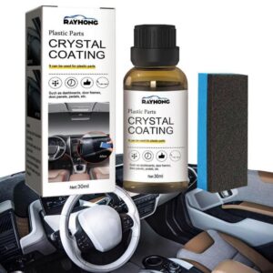 Crystal Coating 30ml – Rénovateur Plastique Auto Professionnel + Éponge | Brillance & Protection Longue Durée